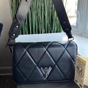 Black Quilted Crossbody Valentino Orlandi bag. Brand new never used.